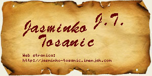 Jasminko Tošanić vizit kartica